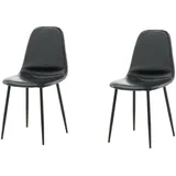 venture home Esszimmerstuhl Polar Kunstleder schwarz 2er Set