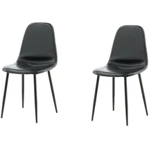venture home Esszimmerstuhl Polar Kunstleder schwarz 2er Set