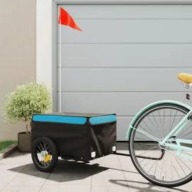 vidaXL Fahrradanhänger schwarz/blau 30 kg 2023