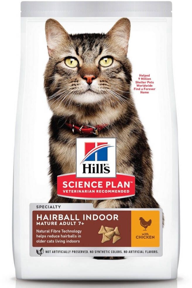 Hill's Science PlanTM Hairball Indoor Aliment pour chat mature 1,5 kg pellet(s)