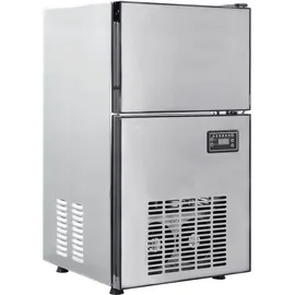 vidaXL Eiswürfelbereiter mit Tür Silber 43 x 40 x 71 cm Edelstahl