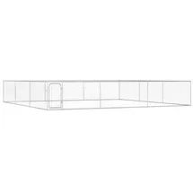 vidaXL Outdoor-Hundezwinger 6 x 6 x 1 m Stahl Silber
