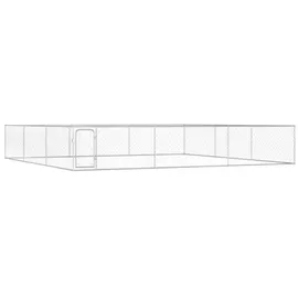 vidaXL Outdoor-Hundezwinger 6 x 6 x 1 m Stahl Silber