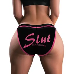 Slut - Printed Vibrating Sexy Panties, pink | schwarz