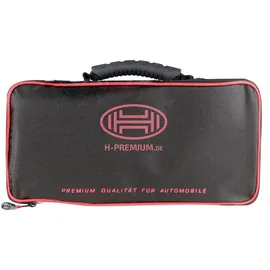 Heyner Premium Fußpumpe mit Manometer Doppelzylinder rot|schwarz