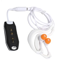 MP3-Player mit Knochenleitungs-Audio, IPX8 Wasserdichter FM-Musik-Player USB Wiederaufladbar Tragbar 4 GB Unterwasser-MP3 mit Kopfhörer und Clip Zum Schwimmen, Surfen, Tauchen, Laufen, Joggen