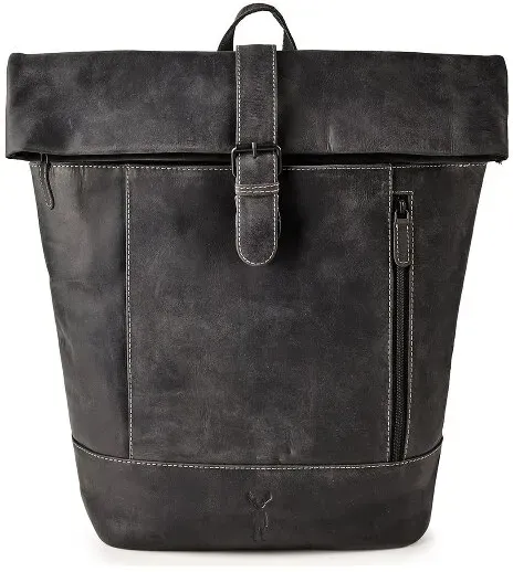 Jack Kinsky Baltimore 15 Business-Rucksack Leder 43 cm Laptopfach  grau