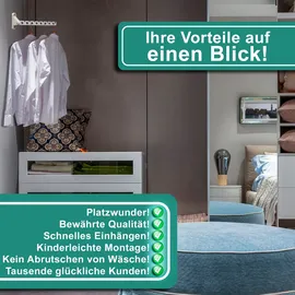 PRIOstahl Garderobenhaken Kleiderlüfter 310mm Weiß