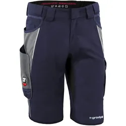 QUALITEX HIGH QUALITY WORKWEAR Qualitex Arbeitsshorts'IRON'' in marine/grau, Größe: 44 - modern kurze Arbeitshose - funktional-erweiterbar