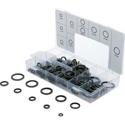 BGS Dichtring-Sortiment | Metall | mit Gummi-Dichtwulst | 150-tlg.