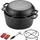 Wiltec Dutch Oven 32 x 26 x 16 cm Gusseisen Schwarz
