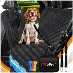 LovPet® 2in1 Hundedecke für Auto Rückbank & Kofferraum mit Seitenschutz und Sichtfenster Kofferraumschutz - Wasserabweisende Hunde Autoschondecke Universal Autoschutzdecke Autodecke Rücksitz
