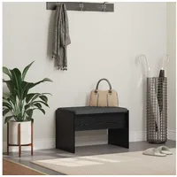 vidaXL Flurbank mit Kissen 63 x 38 x 40 cm Schwarz