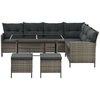 Manacor Polyrattan Lounge-Set grau meliert