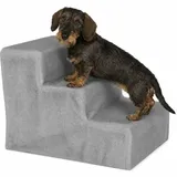LIONTO Haustiertreppe Hundetreppe 46x36x34 cm hellgrau