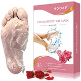 SDSM Fuß Maske für harte Haut,2 Paar Fuß Peeling Maske für tote Haut,Rissige Ferse Behandlung Socken,Pflanzenformel feuchtigkeitsspendende Socken,Hornhautentferner Fußmaske,Baby-weiche Füß Haut (Rose)