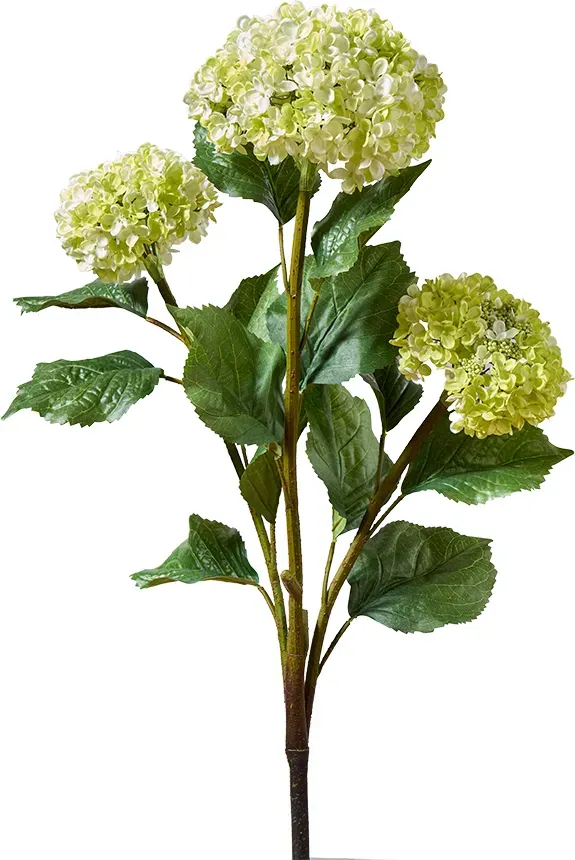 Hortensien Busch x3 86cm weiß/grün