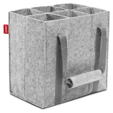 Achilles Flaschentasche 6 Fächer 100% recycelter Filz 30 x 20 x 20 cm grau