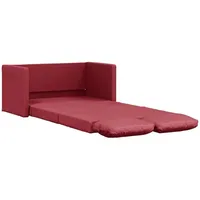 VidaXL Bodensofa mit Schlaffunktion Weinrot 112x174x55 cm Kunstleder