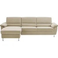 CALIZZA INTERIORS Ecksofa »Onyx L-Form«, Recamiere links oder rechts, wahlweise mit Bettfunktion, Breite 270 cm