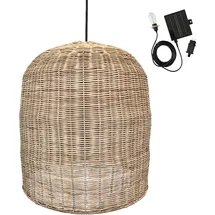 Lumisky Giacomo 5-flg. 45 cm rund Rattan Beige