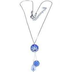 Kette mit Anhänger "Valea", Damen, Gr. one size, Metall, blau, COLLEZIONE ALESSANDRO, elegant, Halsketten, mit Strasskugeln