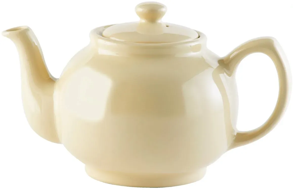 Teekanne PRICE & KENSINGTON, beige (cremeweiß), B:14cm H:12cm, Steingut, Kannen, Steingut