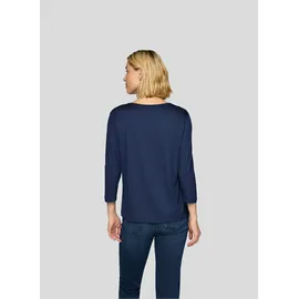 Rabe 3/4-Arm-Shirt RABE, Damen, Gr. 42, pazifik, Web, Obermaterial: 92% Viskose, 8% Elasthan, bedruckt, regular fit taillenbedeckt, U-Boot-Ausschnitt, Shirts 3/4-Arm-Shirt, mit Front-Print