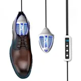 7117 Schuhtrockner Elektrisch, UVC Schuhe Lampe Desinfektion,Schuhdeodorants,Schuhdesinfektion,Stiefeltrockner,Schuherfrischer,10W,White Black,1-Paar (7117-XD-12)