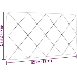 vidaXL Kopfteil-Kissen Dunkelgrau 80 cm Stoff