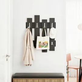 Decortie Wandgarderobe Wave 64 x 4 x 81 cm Schwarz