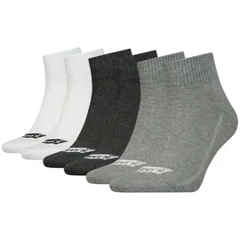 Levi's Unisex Quarter Socks Grey 43 46