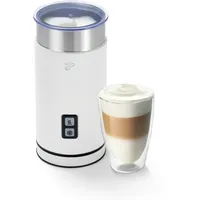 Tchibo elektrischer Milchaufschäumer, Antihaftbeschichtung, warmer und kalter Milchschaum, für Latte Macchiato, Cappuccino und Kakao, Edelstahlgehäuse