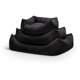 softwalls Tierbett Orthopädisches Hundebett Cord - Hundekorb, Tiefschwarz (S), Cord-Velours, orthopädisch rutschhemmende Unterseite schwarz 50 cm x 56 cm