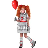 Morph Clown Kostüm, Kinder Halloween-Kostüme, Clown Kostüm Kinder, Halloween Kostüm Kinder Horror Clown, Kostüm Clown Mädchen - Größe S