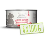 MjAMjAM 100 Gramm Katzennassfutter 6 x 100 Gramm delikates Hühnchen mit Erdbeeren