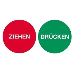 Schild Ziehen Drücken (Ausführung: Ziehen 100 mm)