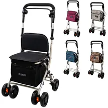 Mobiclinic Einkaufswagen mit Sitz Schwarz 21 L