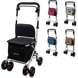 Mobiclinic Einkaufswagen mit Sitz Schwarz 21 L