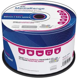 MediaRange CD-R 700MB 52x bedruckbar 50er Spindel