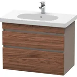Duravit Waschtischunterschrank 2 Auszüge 80 x 61 x 45,3 cm Nussbaum Dunkel/Basalt Matt