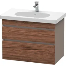 Duravit Waschtischunterschrank 2 Auszüge 80 x 61 x 45,3 cm Nussbaum Dunkel/Basalt Matt