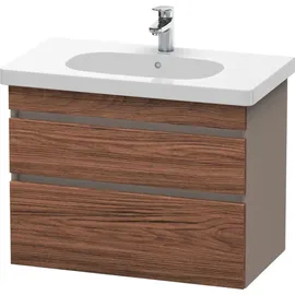 Duravit Waschtischunterschrank 2 Auszüge 80 x 61 x 45,3 cm Nussbaum Dunkel/Basalt Matt