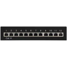 goobay CAT 6 Mini Desktop Patchpanel 12 Port