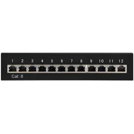 goobay CAT 6 Mini Desktop Patchpanel 12 Port