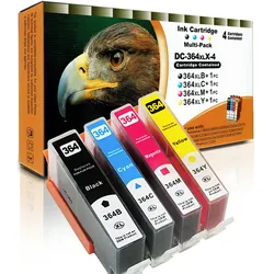 4 D&C Patronen HP-364 HQ 364 Tintenpatronen kompatibel für Photosmart Drucker