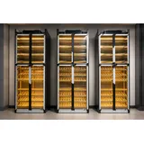 JV Möbel Weinschrank 60 x 100 x 100 cm Schwarz