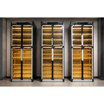JV Möbel Weinschrank 60 x 100 x 100 cm Schwarz
