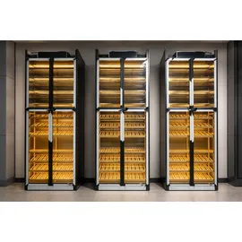 JV Möbel Weinschrank 60 x 100 x 100 cm Schwarz