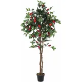 Europalms Kamelienbaum rot mit Topf, 180cm